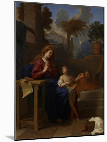 The Holy Family in Egypt, C.1660-Charles Le Brun-Mounted Giclee Print