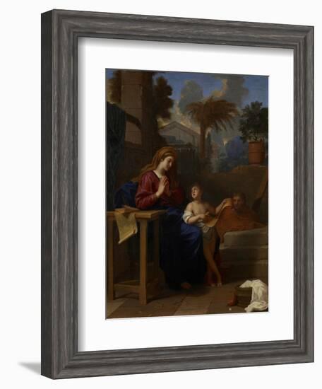 The Holy Family in Egypt, C.1660-Charles Le Brun-Framed Giclee Print