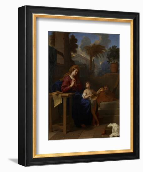 The Holy Family in Egypt, C.1660-Charles Le Brun-Framed Giclee Print