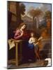 The Holy Family in Egypt with the Infant Christ Reading a Hebrew Script-Charles Le Brun-Mounted Giclee Print