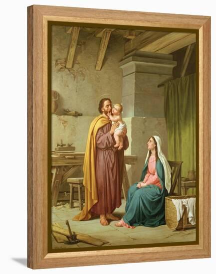 The Holy Family in St Joseph's Workshop-Pietro Pezzati-Framed Premier Image Canvas