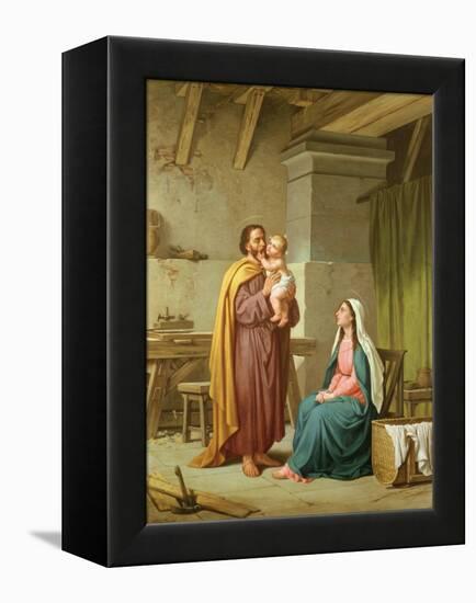 The Holy Family in St Joseph's Workshop-Pietro Pezzati-Framed Premier Image Canvas