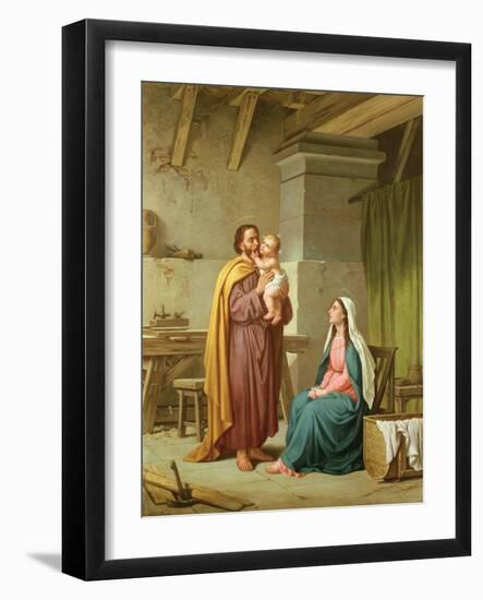 The Holy Family in St Joseph's Workshop-Pietro Pezzati-Framed Giclee Print
