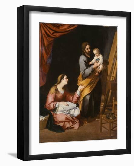 The Holy Family in the Carpenter's Shop (Oil on Canvas)-Bartolome Esteban Murillo-Framed Giclee Print
