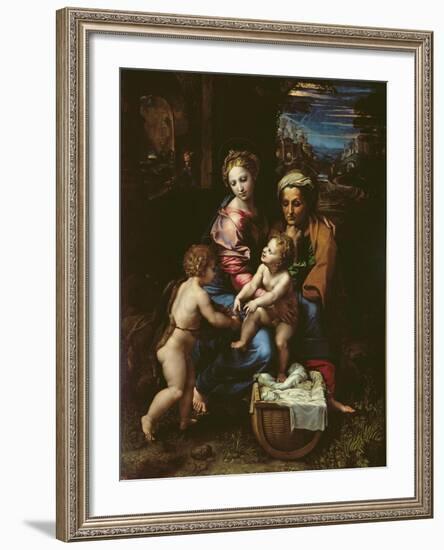 The Holy Family (La Perla) circa 1518-Raphael-Framed Giclee Print