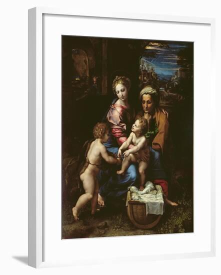 The Holy Family (La Perla) circa 1518-Raphael-Framed Giclee Print