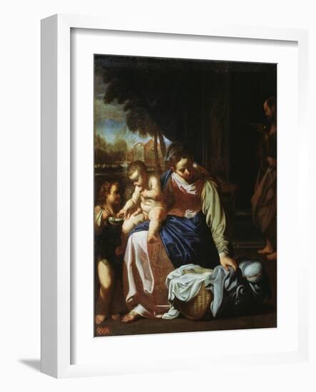 The Holy Family, Late 16th or Early 17th Century-Annibale Carracci-Framed Giclee Print