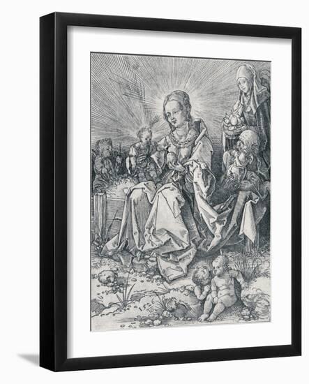 The Holy Family on a Grassy Bench, 1526-Albrecht Dürer-Framed Giclee Print