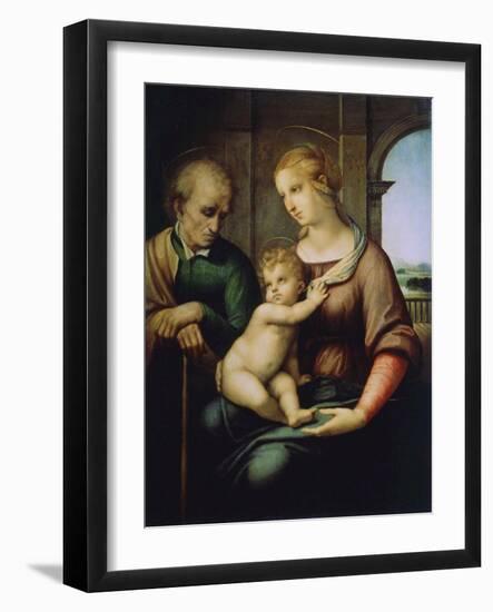 The Holy Family, or Madonna with the Beardless Joseph, C1506-Raphael-Framed Giclee Print