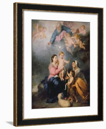 The Holy Family or the Virgin of Seville-Bartolome Esteban Murillo-Framed Giclee Print