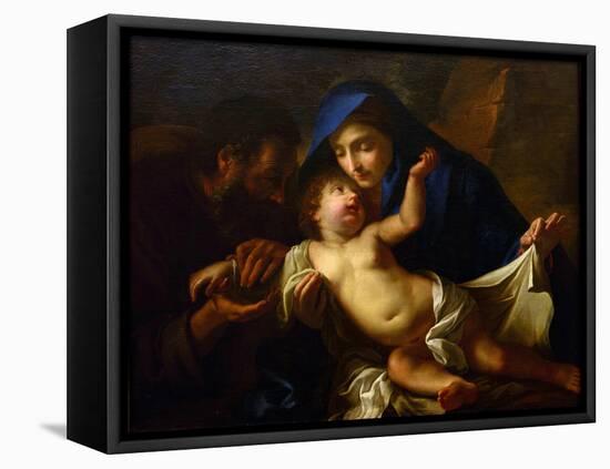 The Holy Family Par Maratta, Carlo (1625-1713). Oil on Canvas, End of 17Th Cen., State A. Radishche-Carlo Maratta or Maratti-Framed Premier Image Canvas