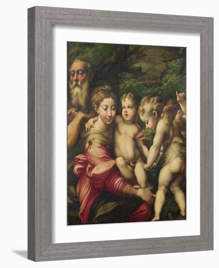 The Holy Family (Rest on the Flight to Egypt) 1524-Parmigianino-Framed Giclee Print