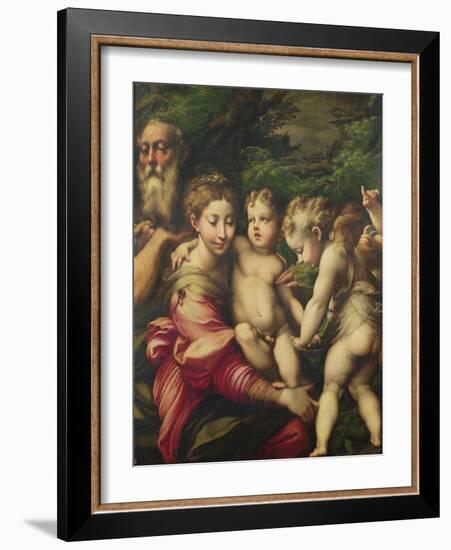 The Holy Family (Rest on the Flight to Egypt) 1524-Parmigianino-Framed Giclee Print