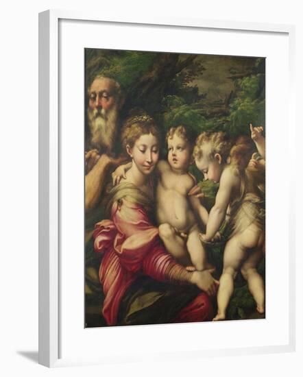 The Holy Family (Rest on the Flight to Egypt) 1524-Parmigianino-Framed Giclee Print