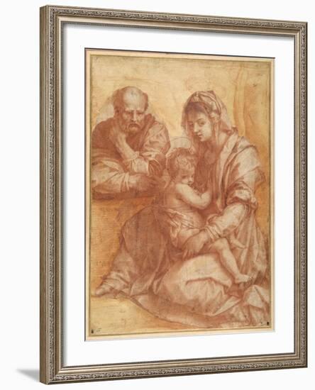 The Holy Family Resting, after Andrea Del Sarto-null-Framed Giclee Print