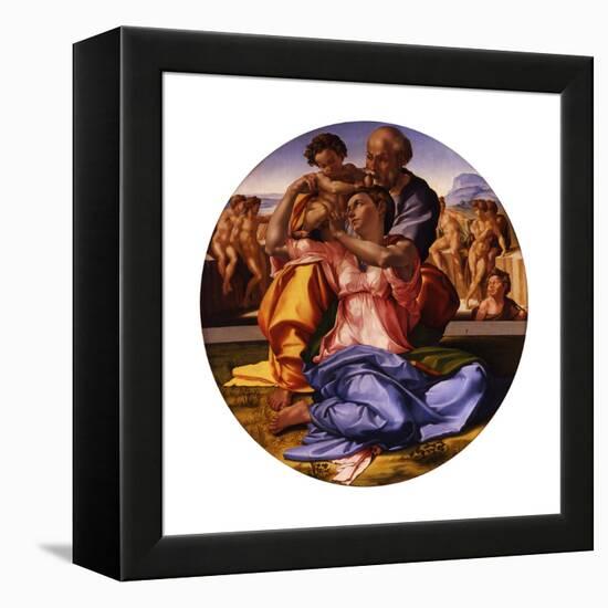 The Holy Family (The Doni Tond)-Michelangelo Buonarroti-Framed Premier Image Canvas