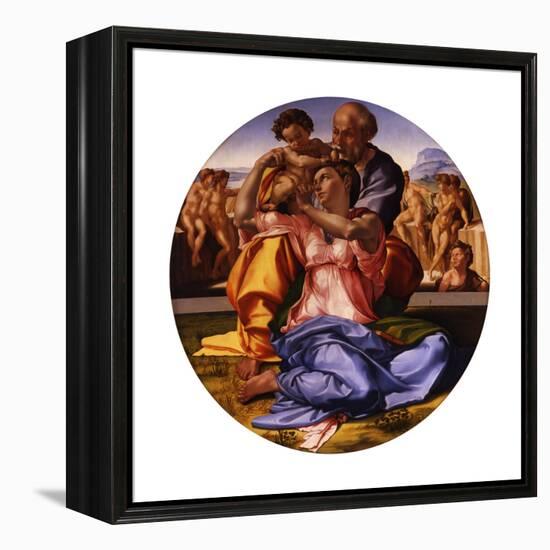 The Holy Family (The Doni Tond)-Michelangelo Buonarroti-Framed Premier Image Canvas