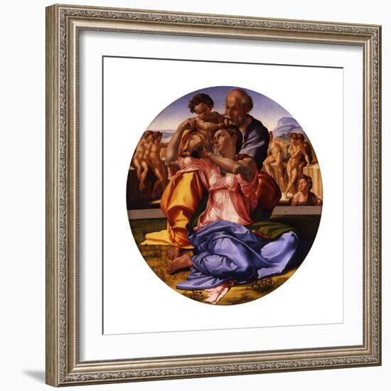 The Holy Family (The Doni Tond)-Michelangelo Buonarroti-Framed Giclee Print