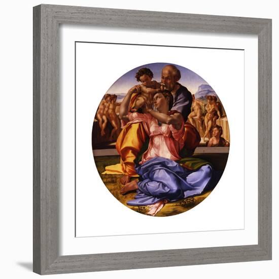 The Holy Family (The Doni Tond)-Michelangelo Buonarroti-Framed Giclee Print