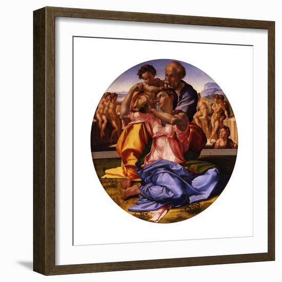 The Holy Family (The Doni Tond)-Michelangelo Buonarroti-Framed Giclee Print