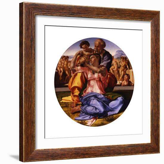 The Holy Family (The Doni Tond)-Michelangelo Buonarroti-Framed Giclee Print