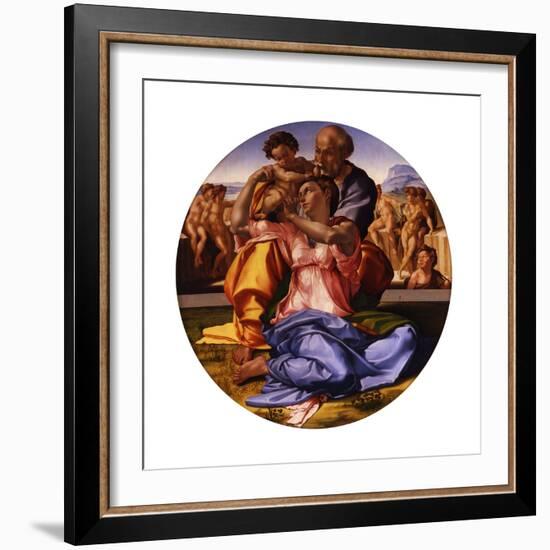 The Holy Family (The Doni Tond)-Michelangelo Buonarroti-Framed Giclee Print