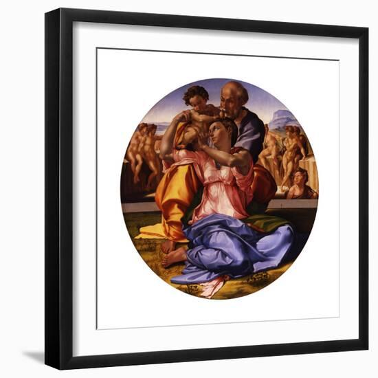 The Holy Family (The Doni Tond)-Michelangelo Buonarroti-Framed Giclee Print