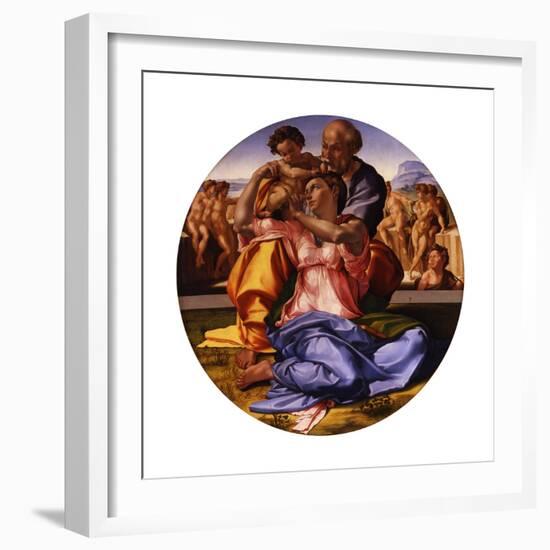 The Holy Family (The Doni Tond)-Michelangelo Buonarroti-Framed Giclee Print