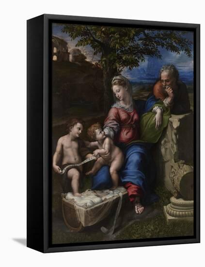 The Holy Family under an Oak Tree, Ca 1518-Raphael-Framed Premier Image Canvas