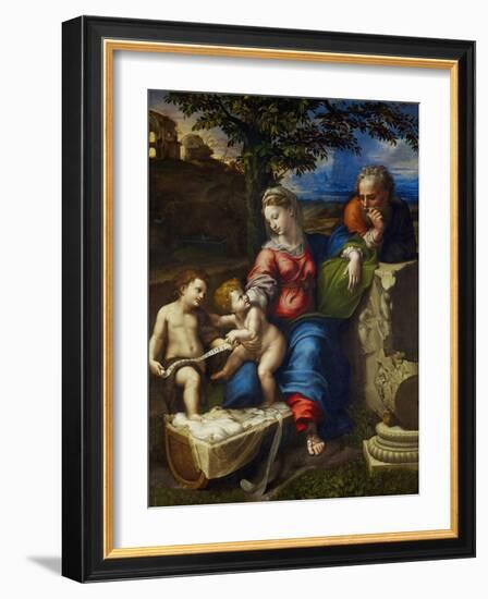 The Holy Family Under an Oak Tree-Raphael-Framed Giclee Print