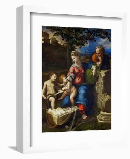 The Holy Family Under an Oak Tree-Raphael-Framed Giclee Print