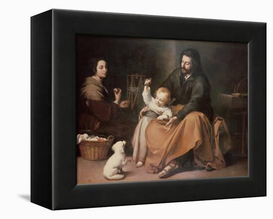 The Holy Family with a Bird-Bartolome Esteban Murillo-Framed Premier Image Canvas