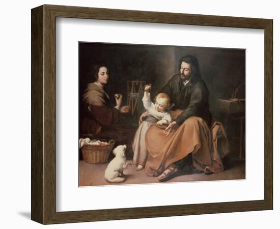 The Holy Family with a Bird-Bartolome Esteban Murillo-Framed Giclee Print