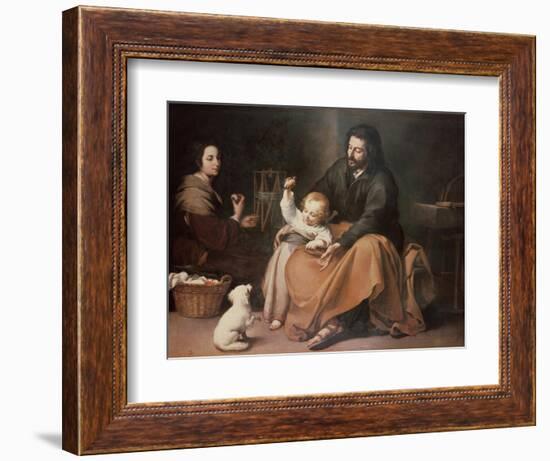 The Holy Family with a Bird-Bartolome Esteban Murillo-Framed Giclee Print