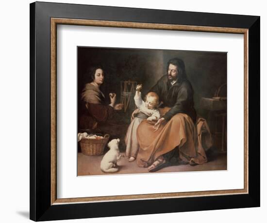 The Holy Family with a Bird-Bartolome Esteban Murillo-Framed Premium Giclee Print