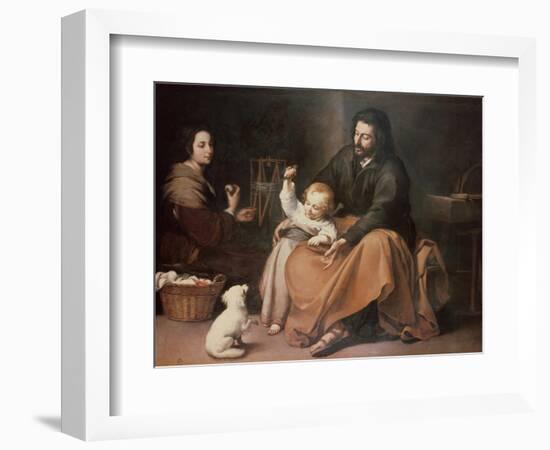 The Holy Family with a Bird-Bartolome Esteban Murillo-Framed Premium Giclee Print