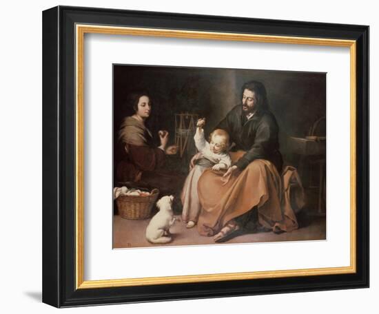 The Holy Family with a Bird-Bartolome Esteban Murillo-Framed Premium Giclee Print