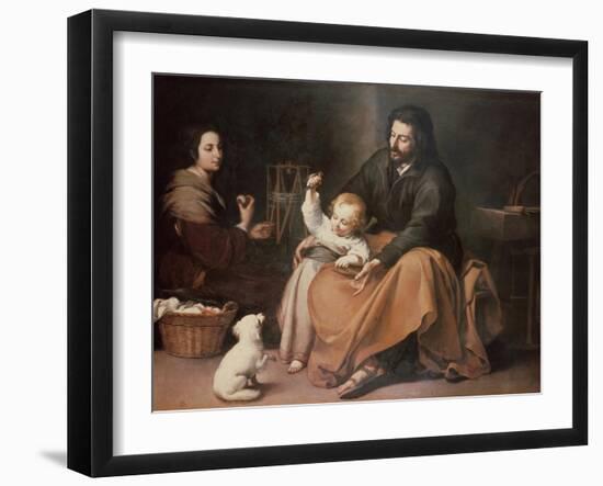 The Holy Family with a Bird-Bartolome Esteban Murillo-Framed Giclee Print