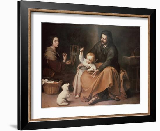 The Holy Family with a Bird-Bartolome Esteban Murillo-Framed Giclee Print