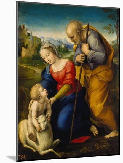 The Holy Family with a Lamb, 1507-Raphael-Mounted Giclee Print