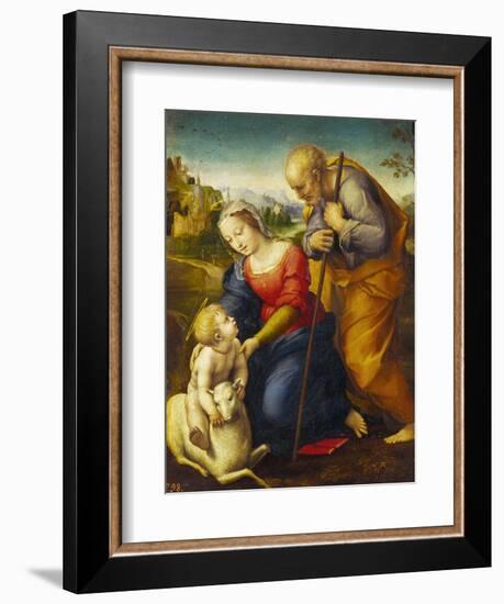 The Holy Family with a Lamb-Raphael-Framed Giclee Print