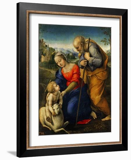 The Holy Family with a Lamb-Raphael-Framed Giclee Print