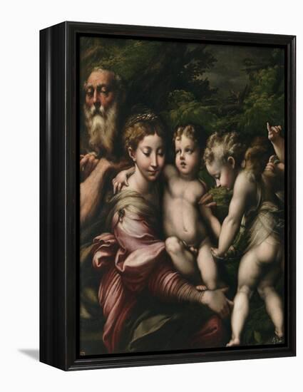 The Holy Family with Angels-Parmigianino-Framed Premier Image Canvas