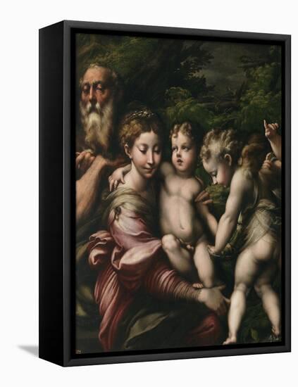 The Holy Family with Angels-Parmigianino-Framed Premier Image Canvas