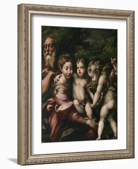 The Holy Family with Angels-Parmigianino-Framed Giclee Print