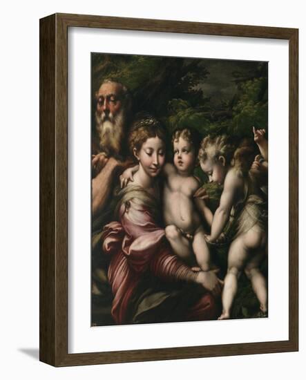 The Holy Family with Angels-Parmigianino-Framed Giclee Print