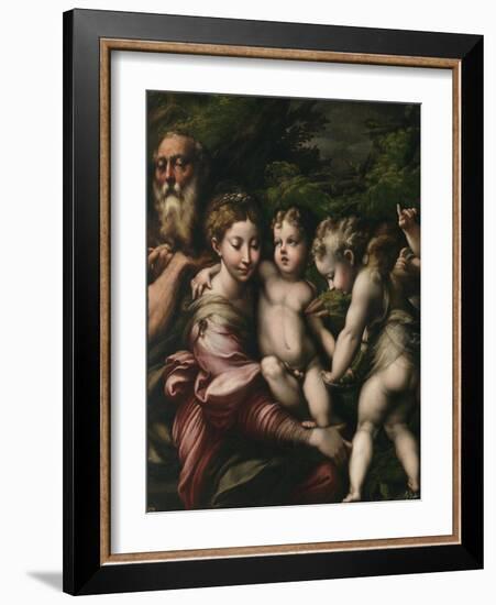 The Holy Family with Angels-Parmigianino-Framed Giclee Print