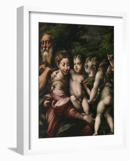 The Holy Family with Angels-Parmigianino-Framed Giclee Print