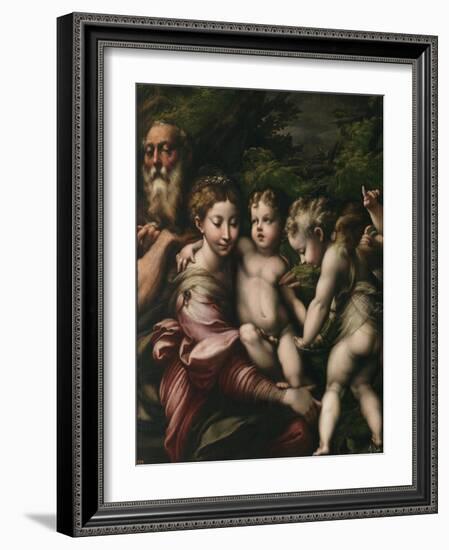 The Holy Family with Angels-Parmigianino-Framed Giclee Print