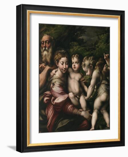 The Holy Family with Angels-Parmigianino-Framed Giclee Print